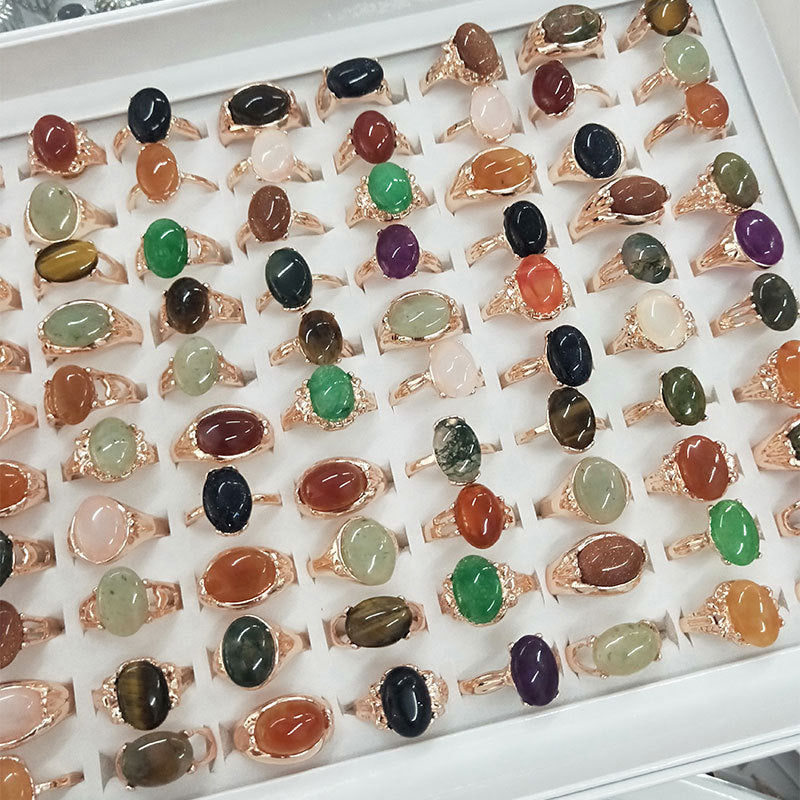 Mixed Stone Alloy Rings