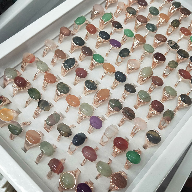 Mixed Stone Alloy Rings