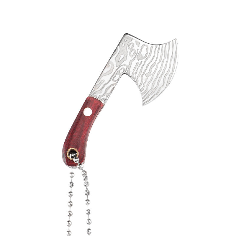 Damascus Pattern Mini Knife with Protective Sleeve