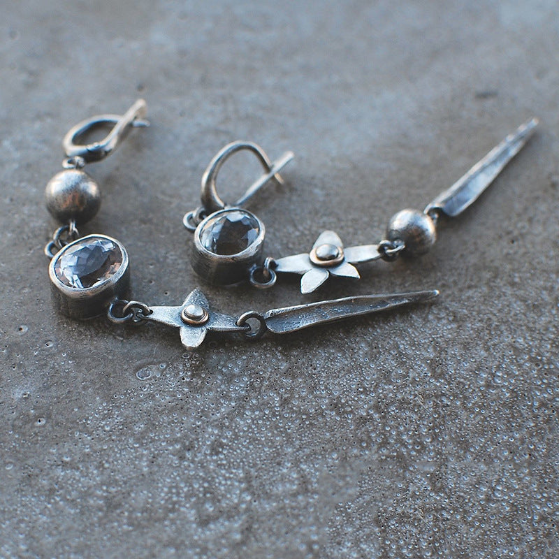 Tassel Vintage Unique Rhinestone Star Earrings