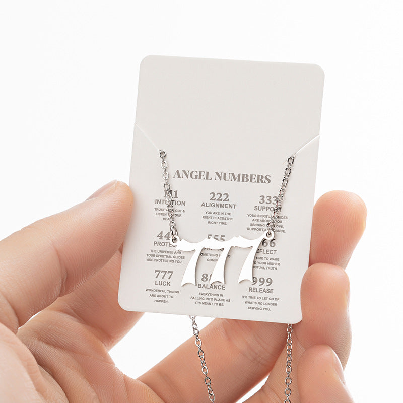 Lucky Number 000-999 Stainless Steel Necklace