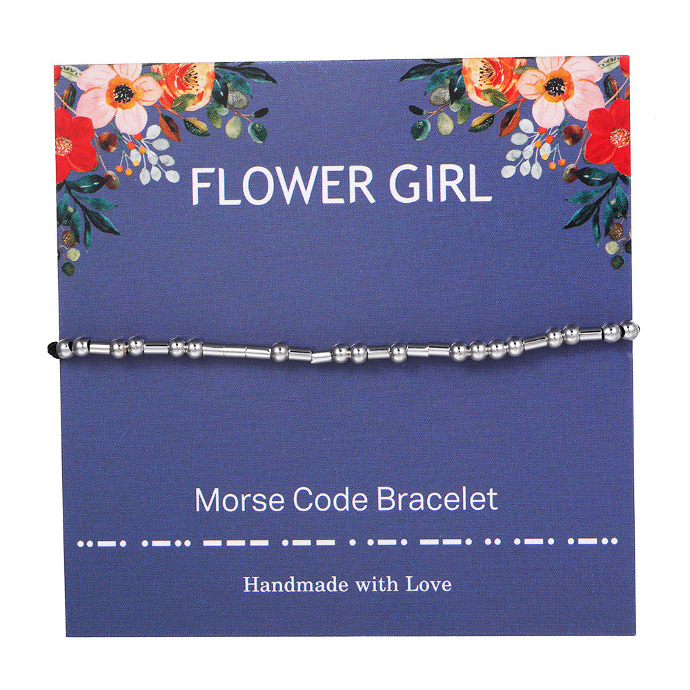 "ADORE YOU" Handmade Morse Code Bracelets