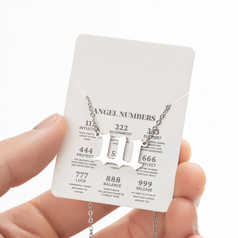 Lucky Number 000-999 Stainless Steel Necklace
