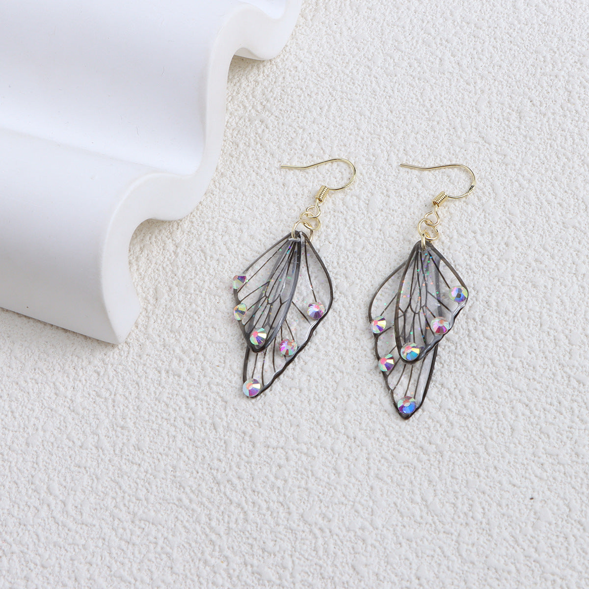 Gradient Cicada Wings Butterfly Wings Earrings
