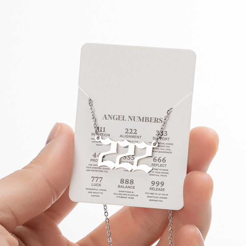Lucky Number 000-999 Stainless Steel Necklace