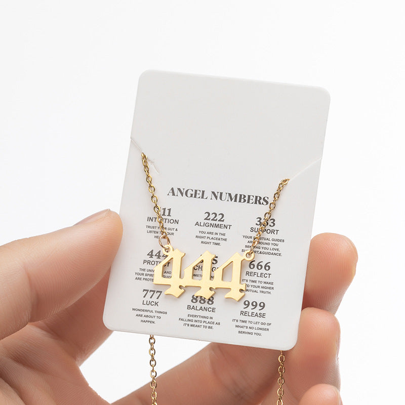 Lucky Number 000-999 Stainless Steel Necklace
