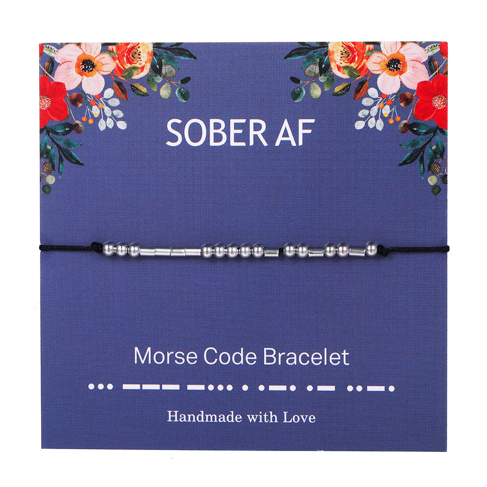 "ADORE YOU" Handmade Morse Code Bracelets