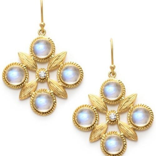 Enamel colored glass personality earrings