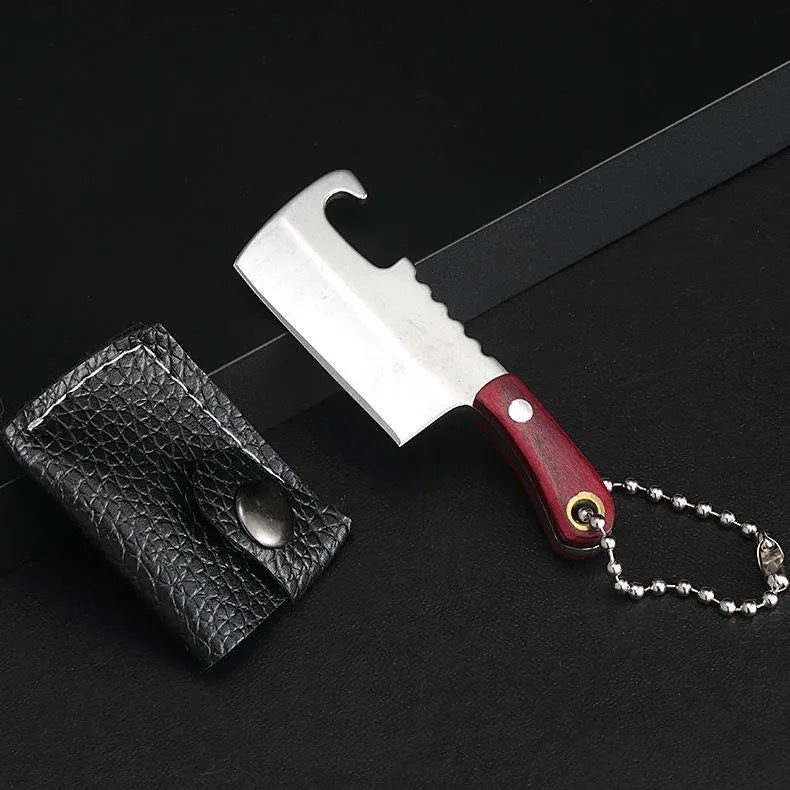 Damascus Pattern Mini Knife with Protective Sleeve