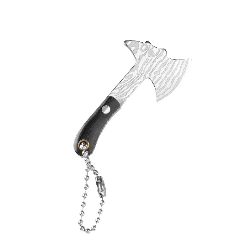 Damascus Pattern Mini Knife with Protective Sleeve