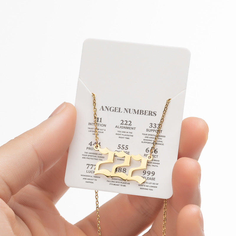 Lucky Number 000-999 Stainless Steel Necklace