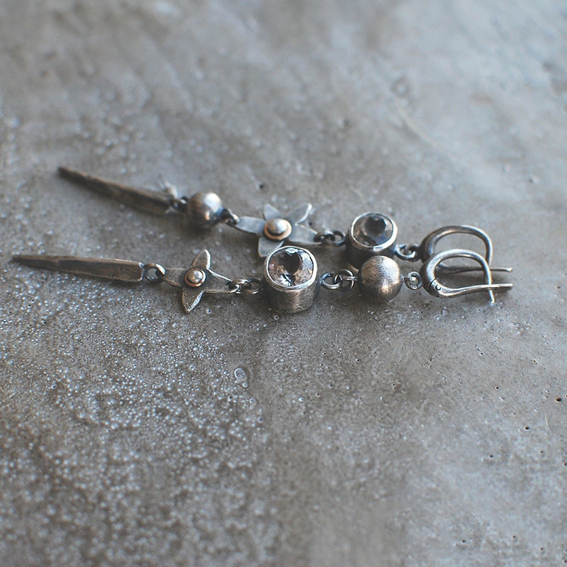 Tassel Vintage Unique Rhinestone Star Earrings