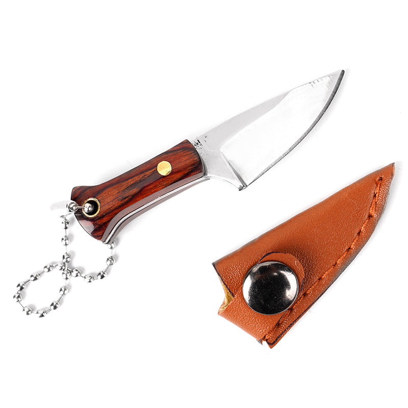 Damascus Pattern Mini Knife with Protective Sleeve