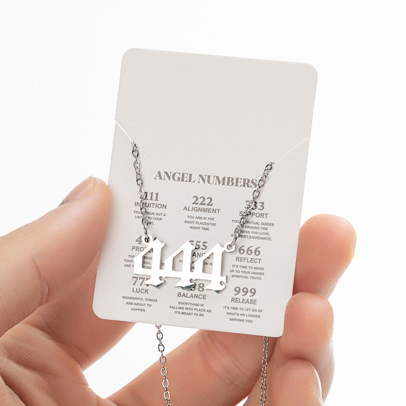 Lucky Number 000-999 Stainless Steel Necklace