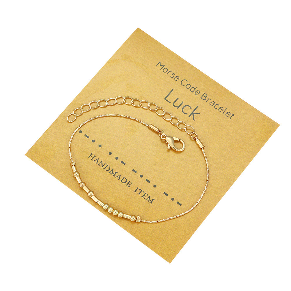 "Fuck Off" Handmade Golden Morse Code Bracelets