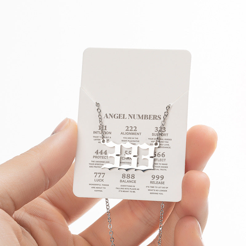 Lucky Number 000-999 Stainless Steel Necklace
