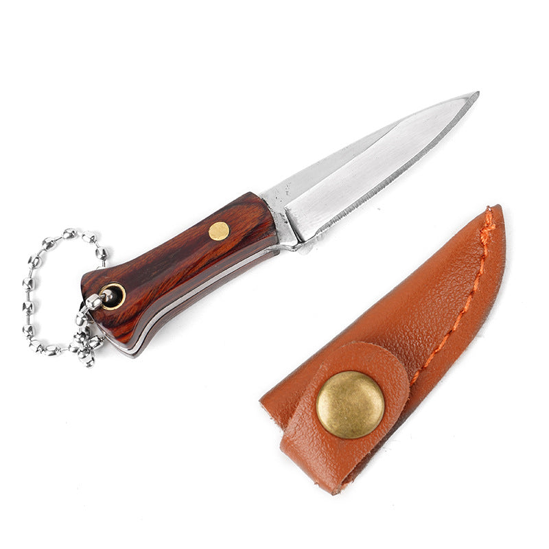 Damascus Pattern Mini Knife with Protective Sleeve