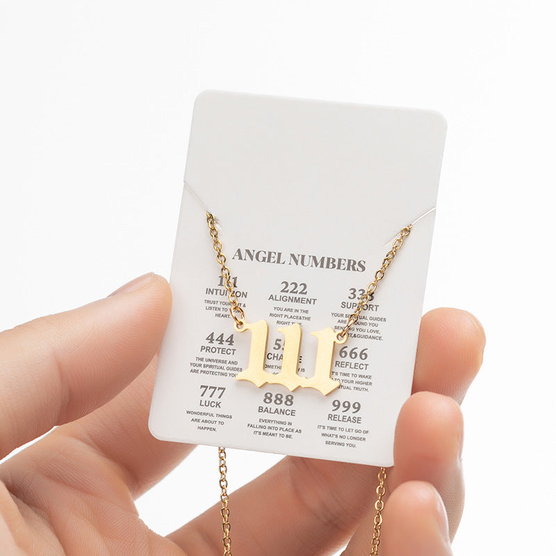 Lucky Number 000-999 Stainless Steel Necklace