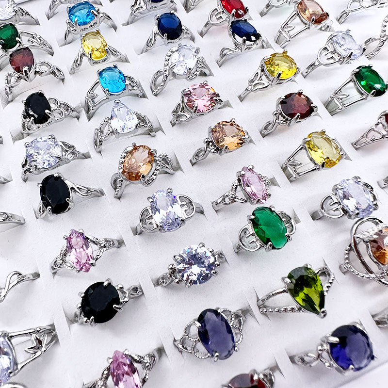 Mixed Fashion Zirconia Rings