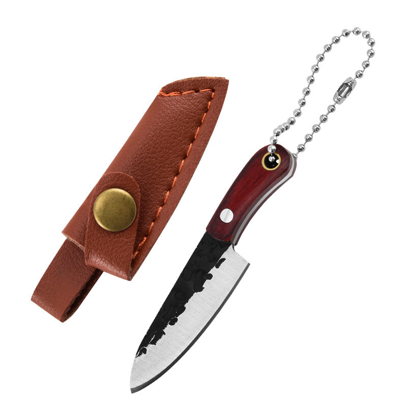 Damascus Pattern Mini Knife with Protective Sleeve