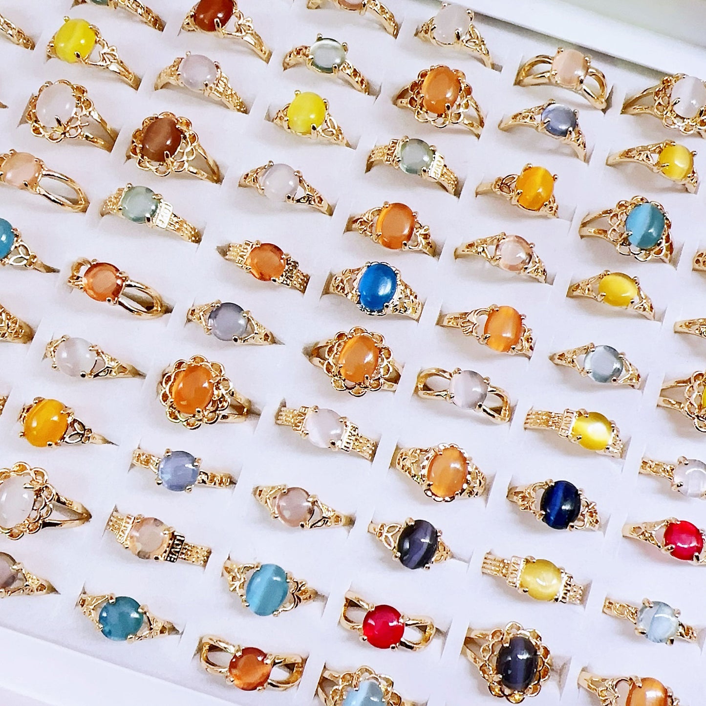 Mixed Cat's Eye Women's Rings