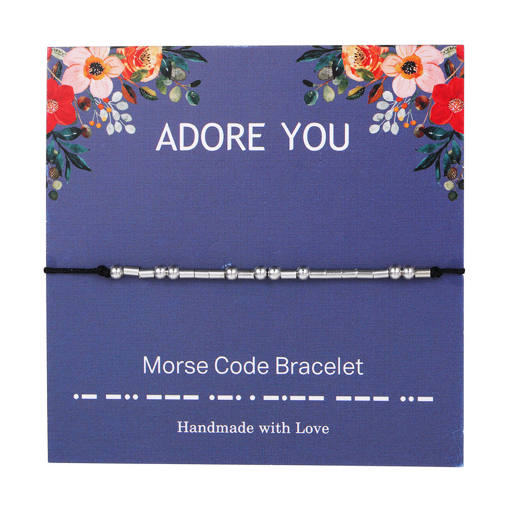 "ADORE YOU" Handmade Morse Code Bracelets