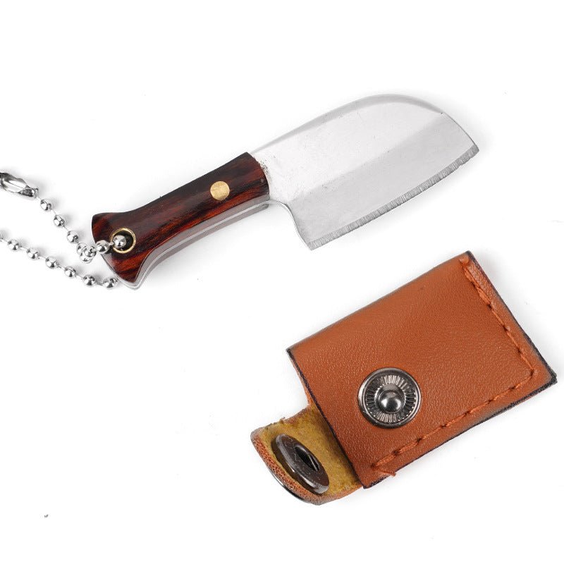 Damascus Pattern Mini Knife with Protective Sleeve