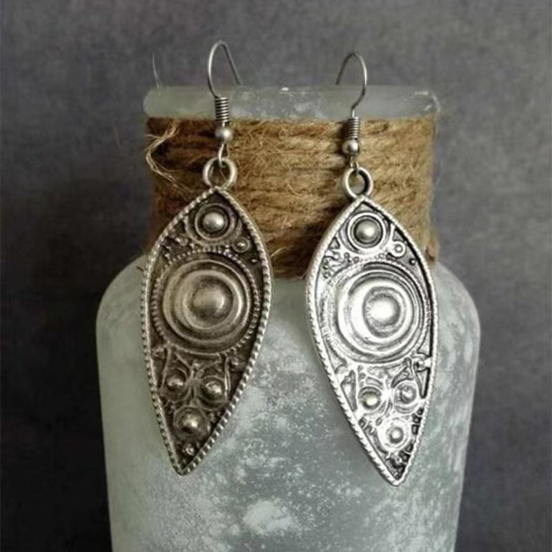 Vintage Geometric Spiral Earrings