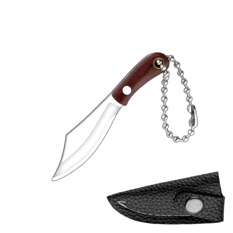 Damascus Pattern Mini Knife with Protective Sleeve