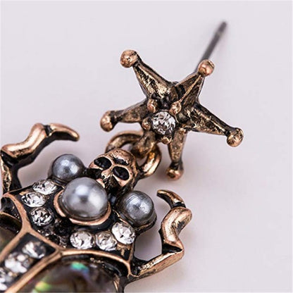 Vintage Insect Pearl Pendant Earrings