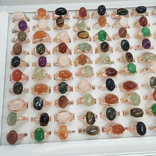 Mixed Stone Alloy Rings