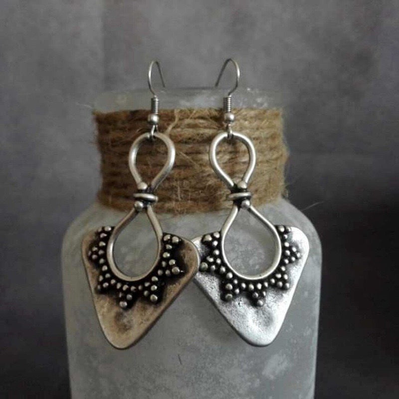 Vintage Geometric Spiral Earrings