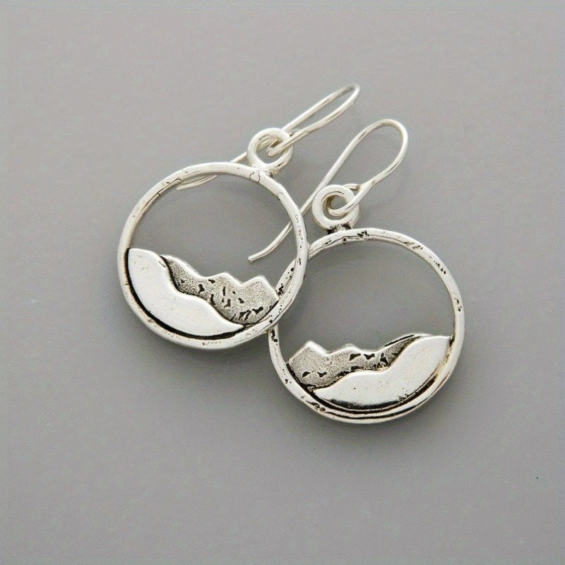 Vintage Geometric Spiral Earrings