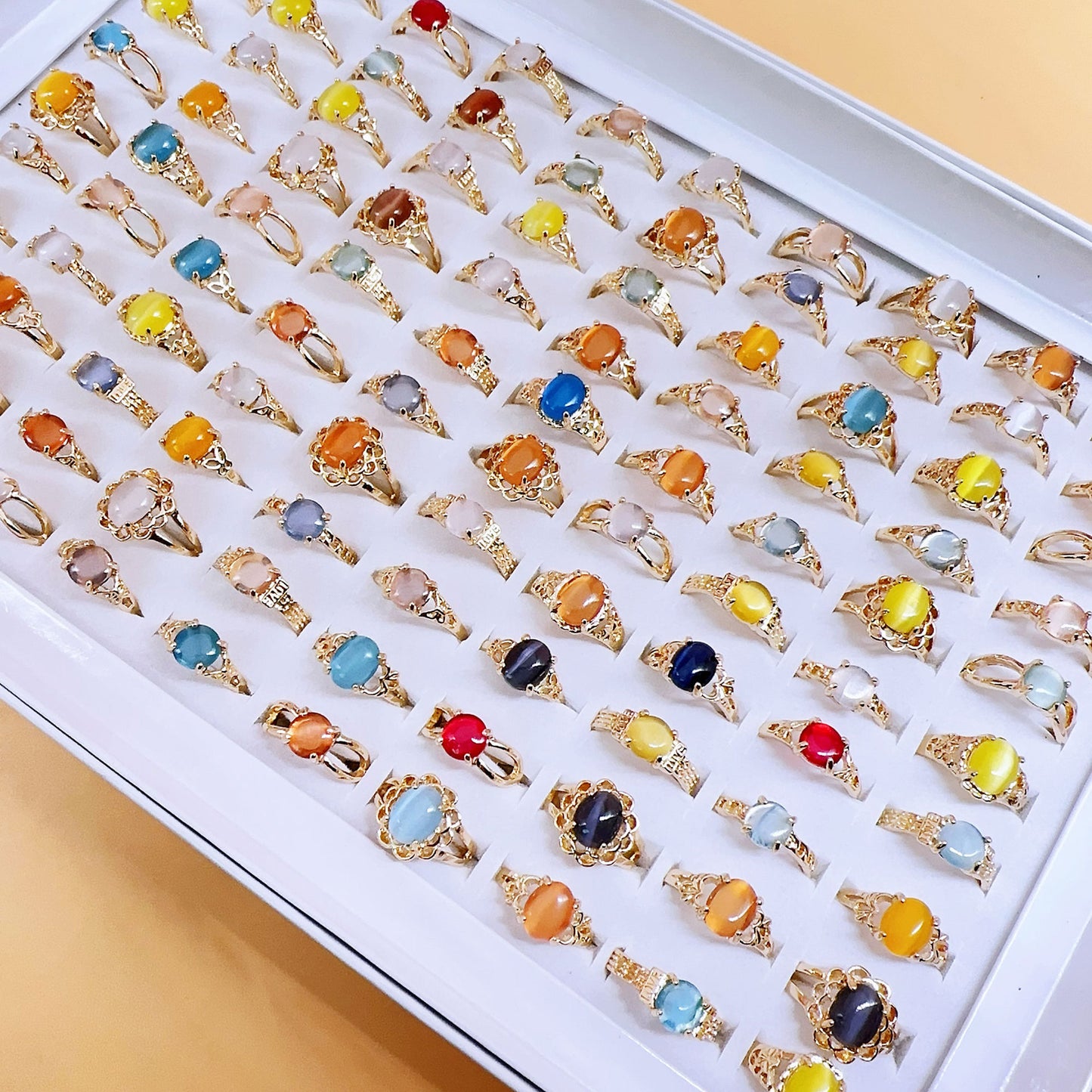 Mixed Cat's Eye Women's Rings