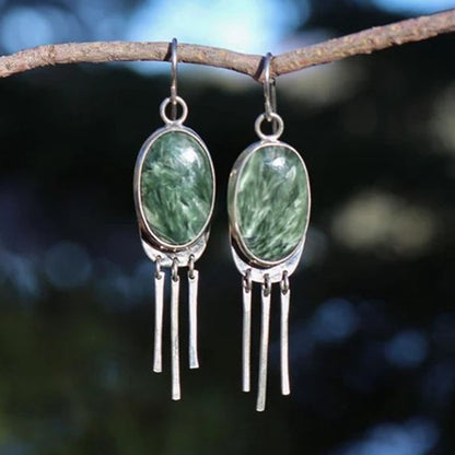 Enamel colored glass personality earrings