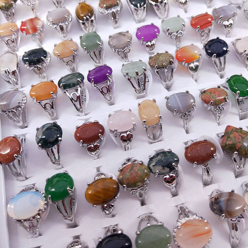 Mixed Stone Alloy Rings
