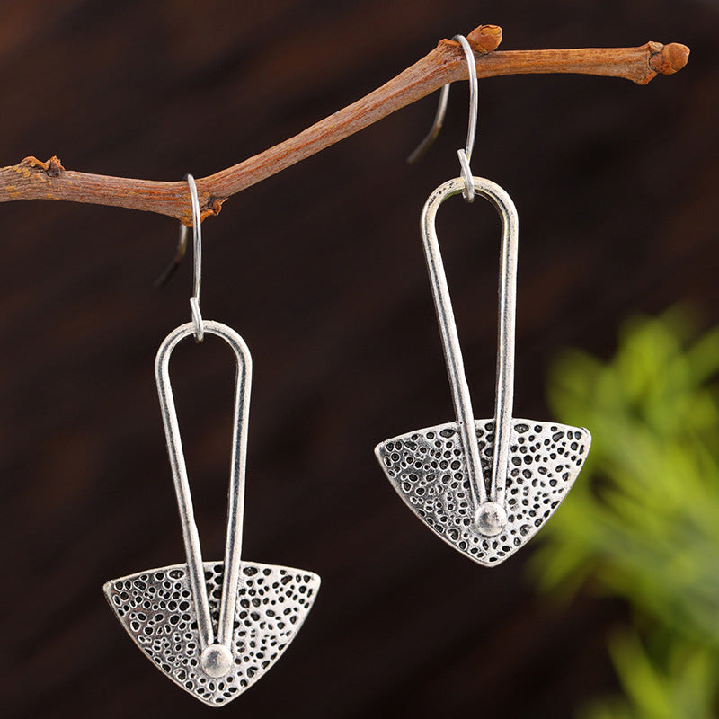 Vintage Geometric Spiral Earrings
