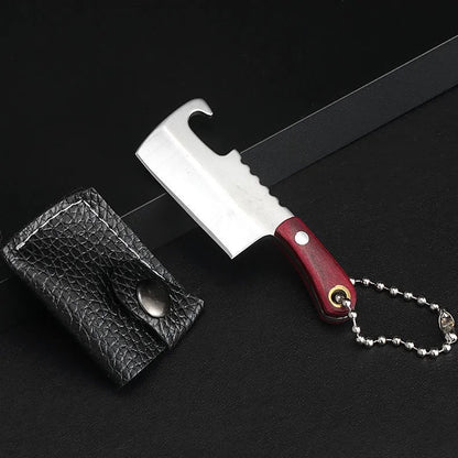 Damascus Pattern Mini Knife with Protective Sleeve