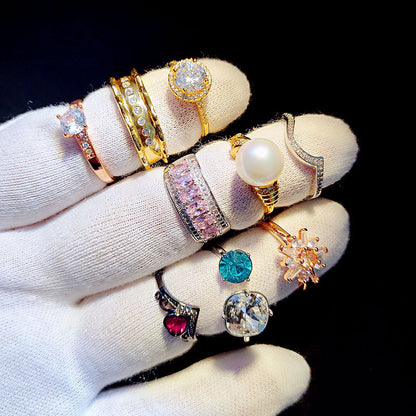 Mixed Zirconia Women's Rings