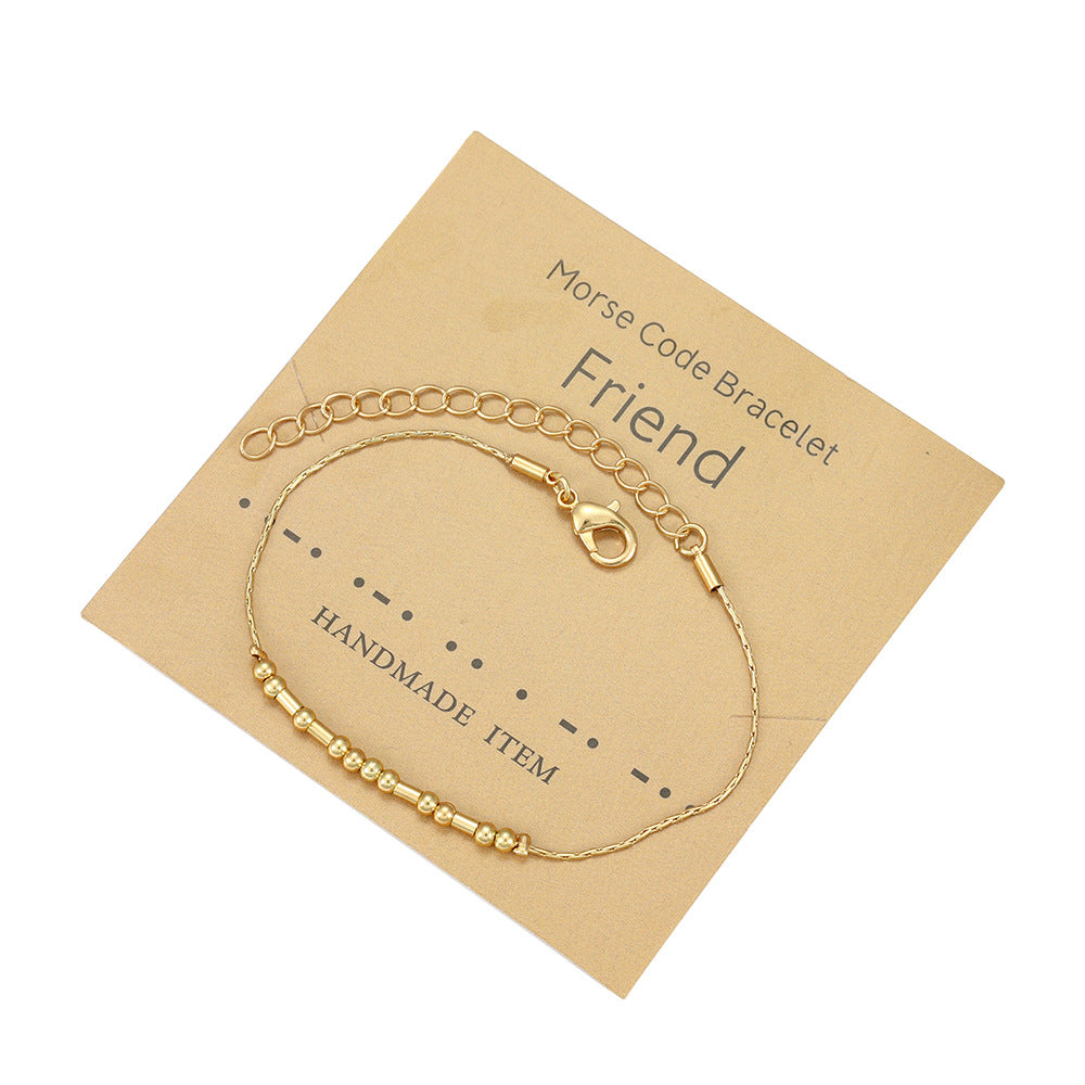 "Fuck Off" Handmade Golden Morse Code Bracelets
