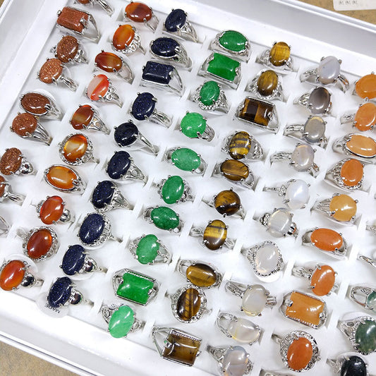 Mixed Natural Stone Rings