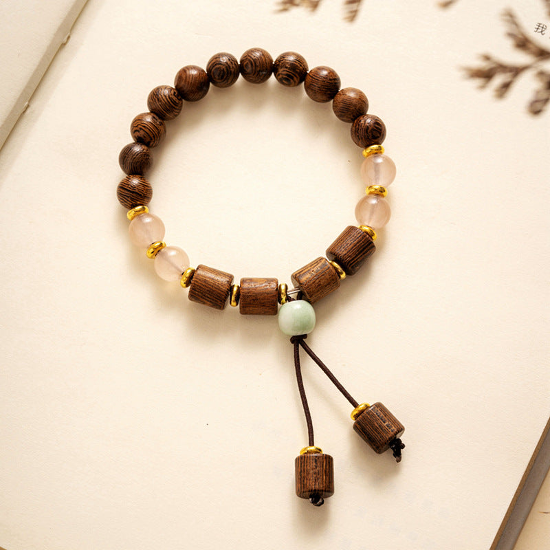 Colored Glazed Ceramic Elastic Bracelets