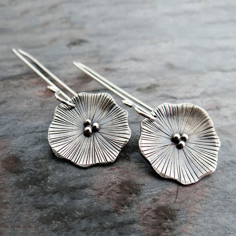 Vintage Geometric Spiral Earrings