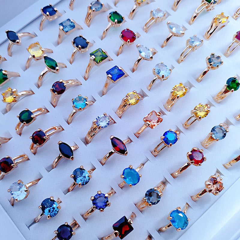 Mixed Fashion Zirconia Rings