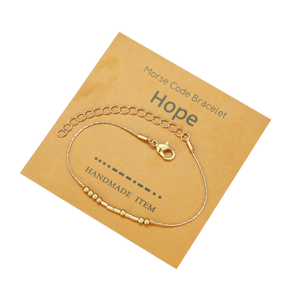 "Fuck Off" Handmade Golden Morse Code Bracelets