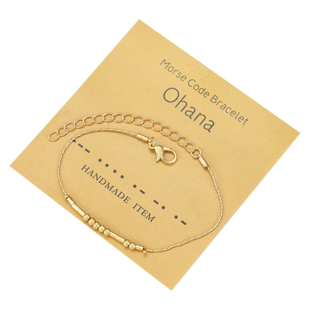 "Fuck Off" Handmade Golden Morse Code Bracelets