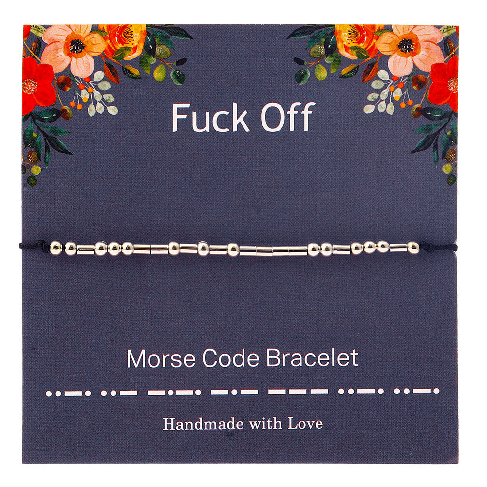 “Fuck Off”Morse Code Bracelets