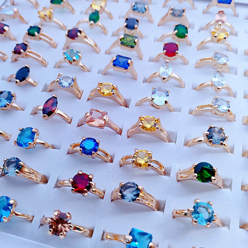 Mixed Fashion Zirconia Rings