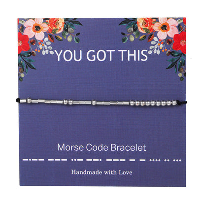 "ADORE YOU" Handmade Morse Code Bracelets