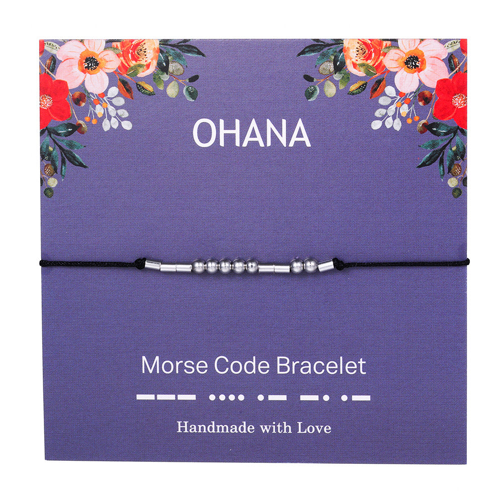 "ADORE YOU" Handmade Morse Code Bracelets